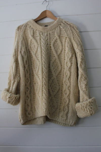 Vintage Fishermen's Sweater - Diamonds & Rust