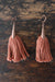 Fibrous "Maggie Tassel Earrings" - Diamonds & Rust
