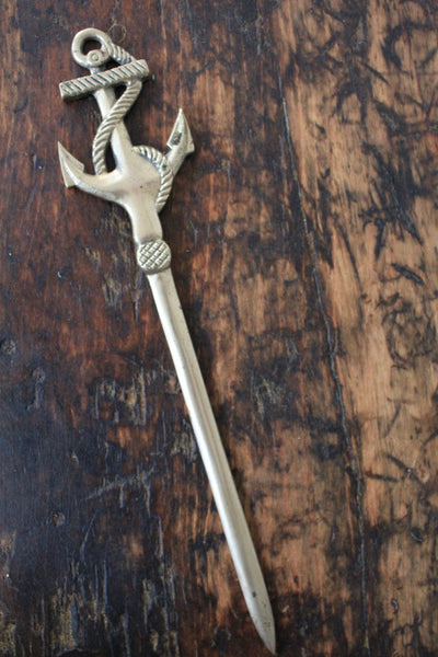 Vintage Anchor Mail Opener - Diamonds & Rust
