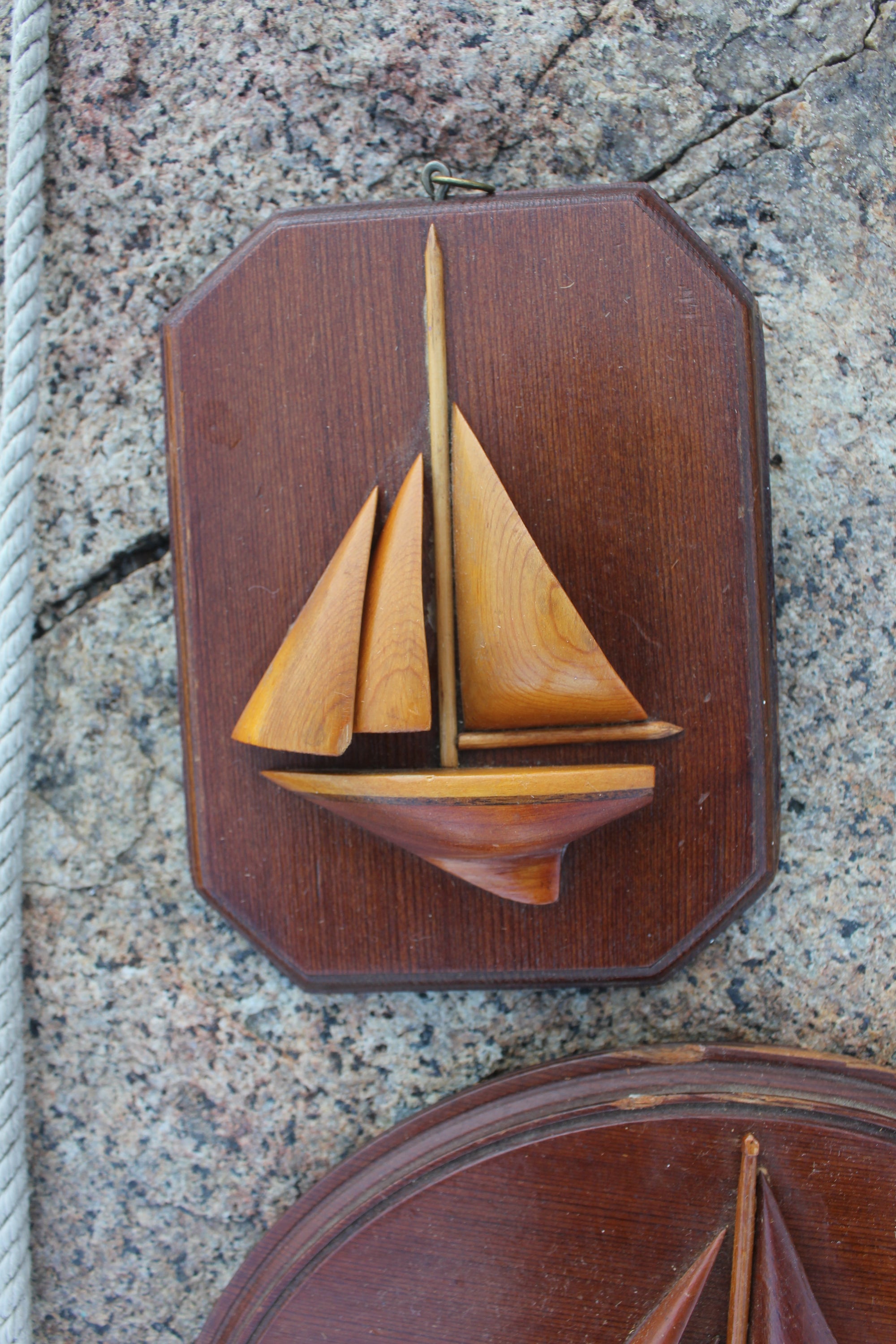 1940s Sailboat Folk Art - Diamonds & Rust