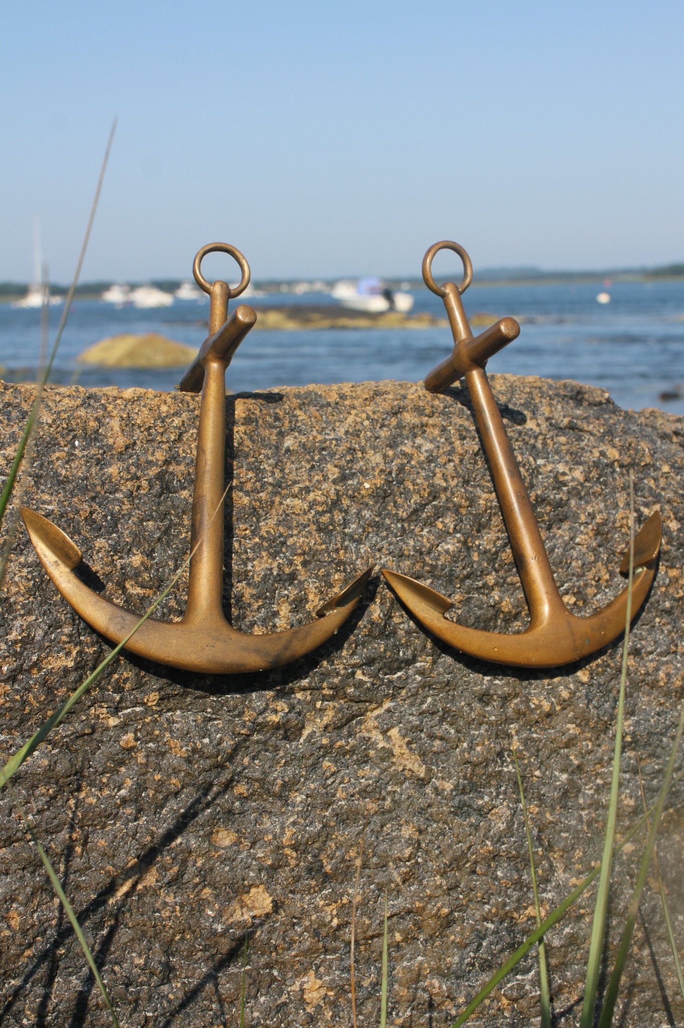 Vintage Brass Anchors - Diamonds & Rust 