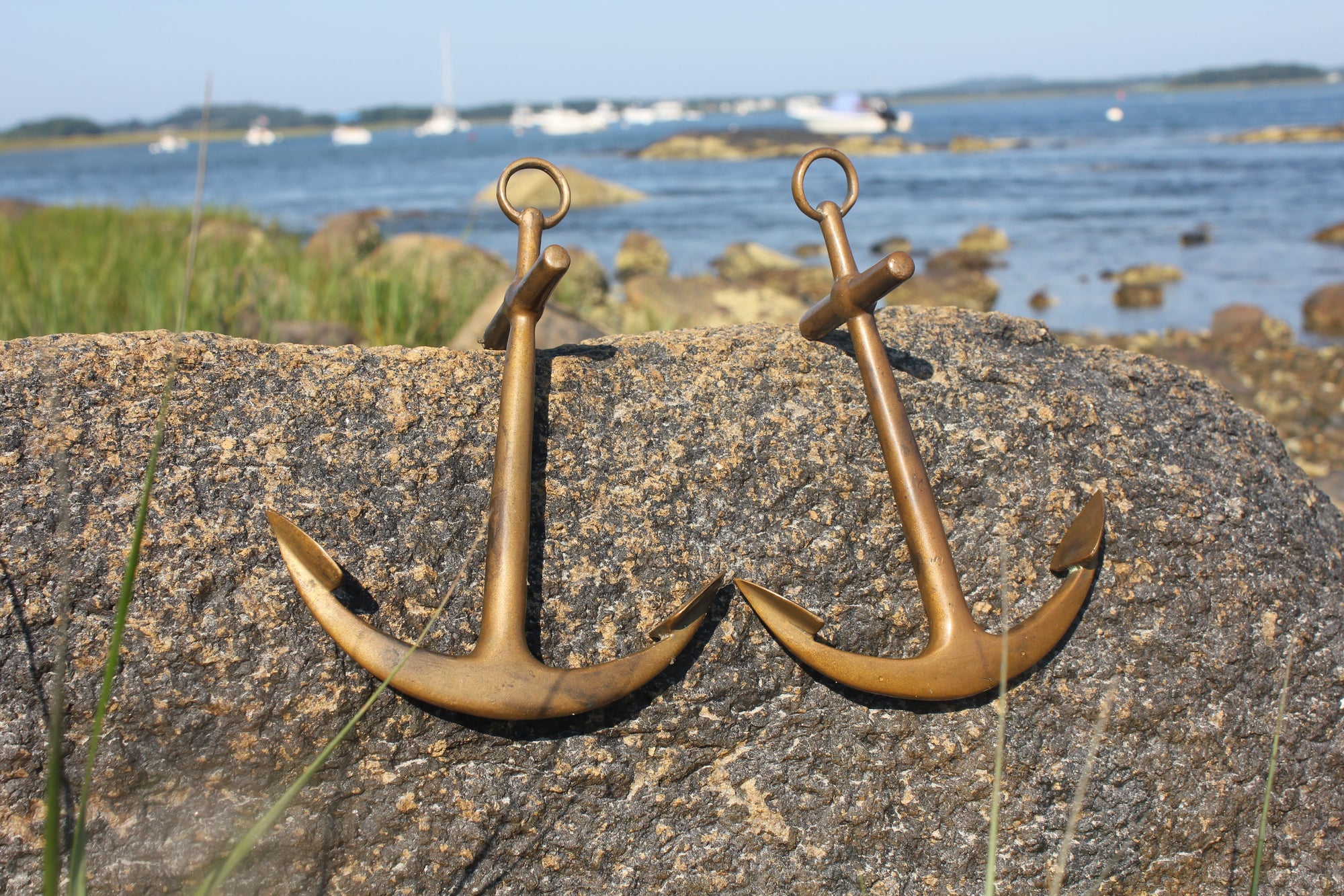 Vintage Brass Anchors - Diamonds & Rust