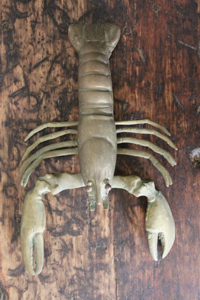 Vintage Brass Lobster - Diamonds & Rust
