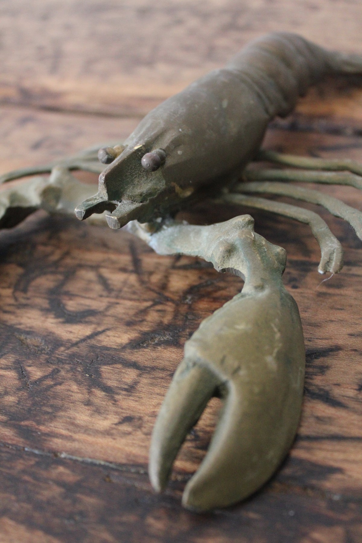 Vintage Brass Lobster - Diamonds & Rust