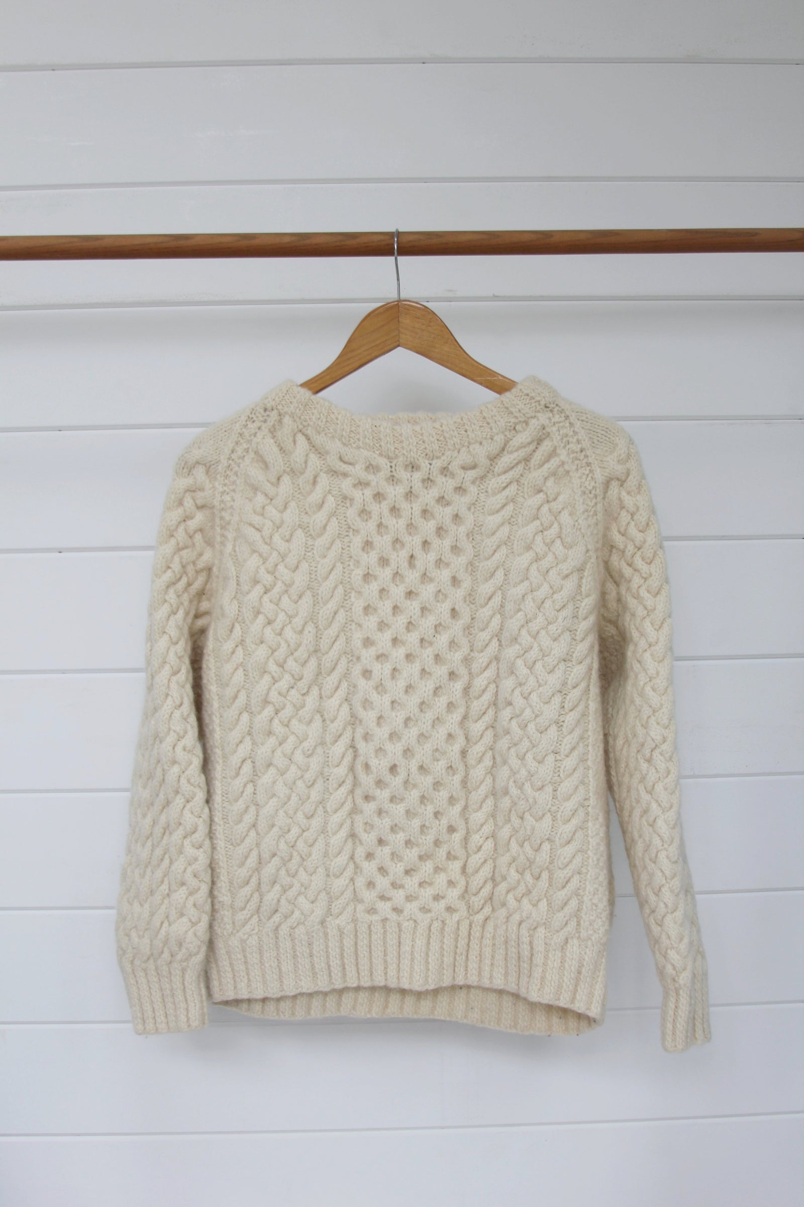 Vintage Fisherman's Sweater - Diamonds & Rust 