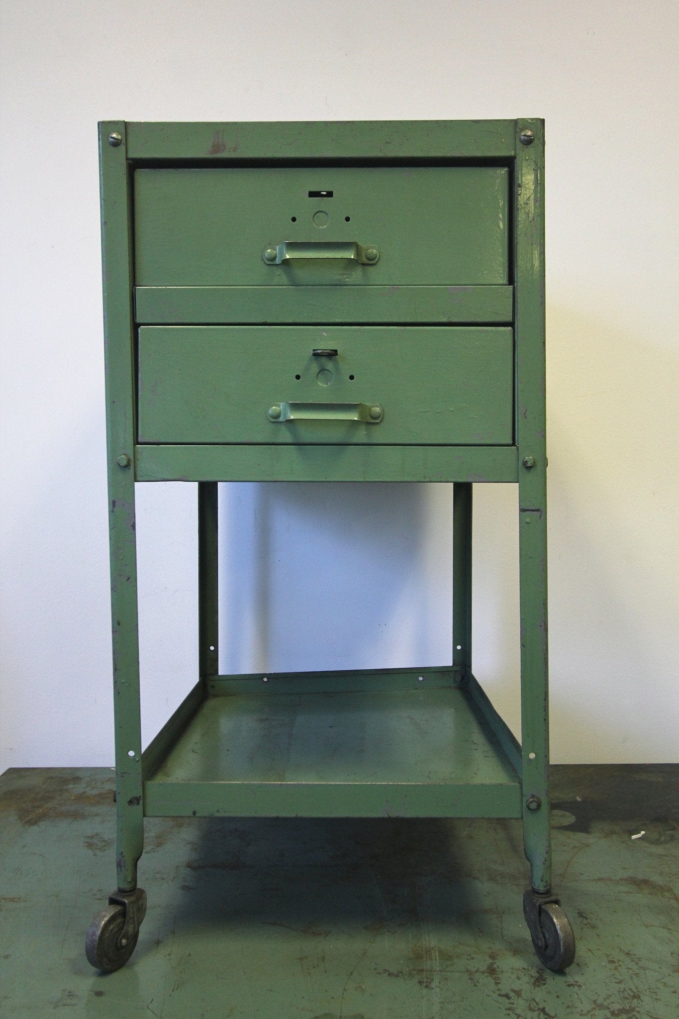 1940s LYON Industrial Metal Cart - Diamonds & Rust 