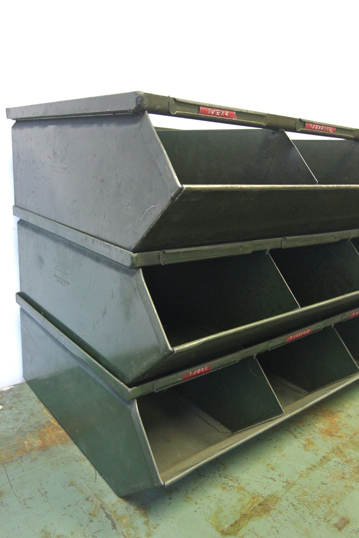 Industrial Metal Stacking Bins Made in USA by Stackbin