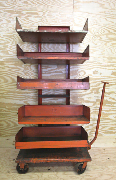 Vintage Industrial Shelving Cart