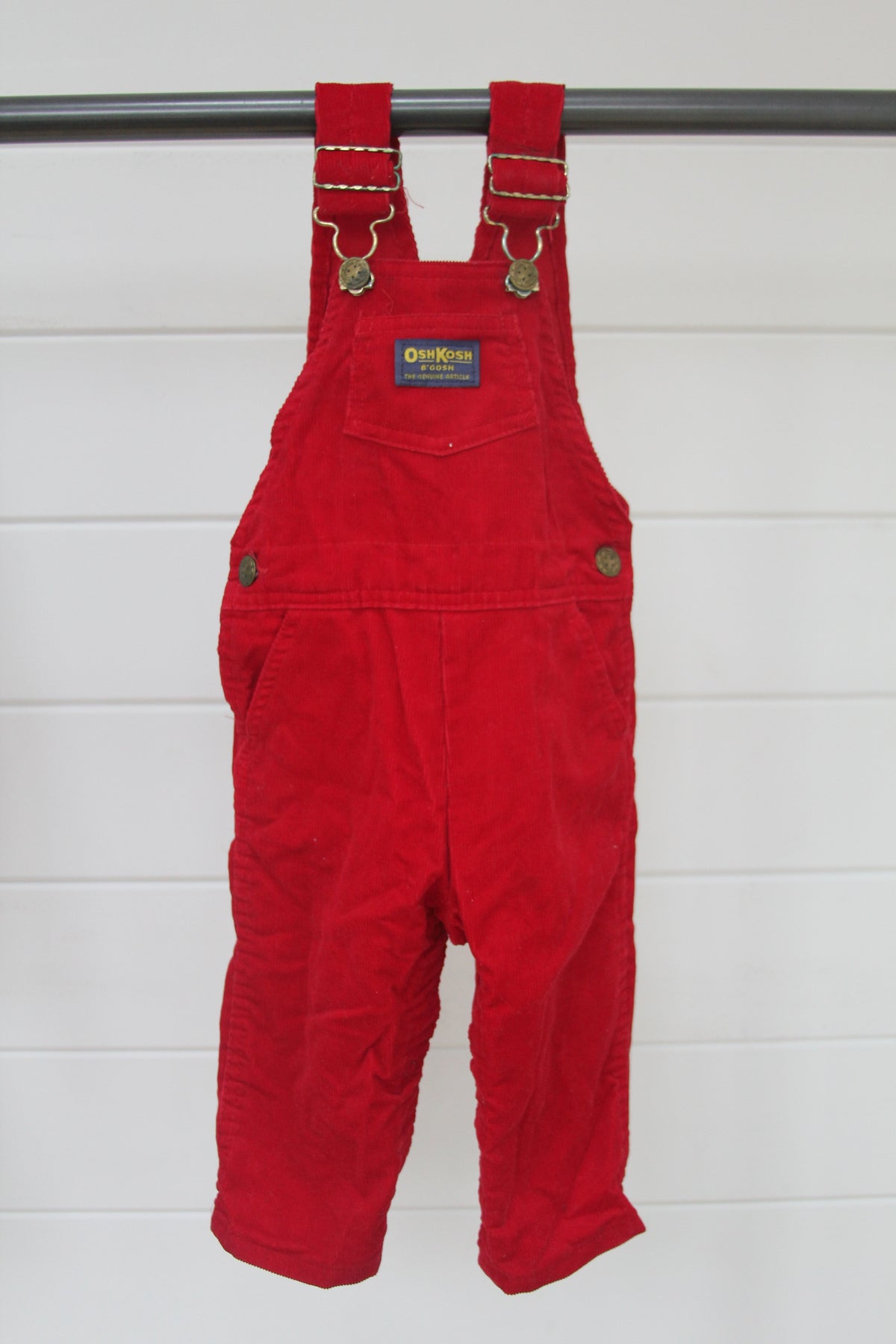 Vintage OshKosh Red Overalls - Diamonds & Rust