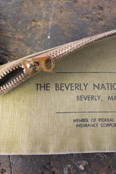 Vintage Beverly National Bank Deposit Bag