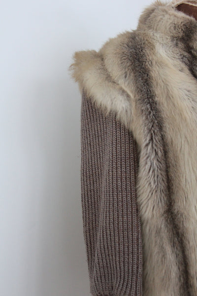 Jordache Faux Fur Coat - Diamonds & Rust