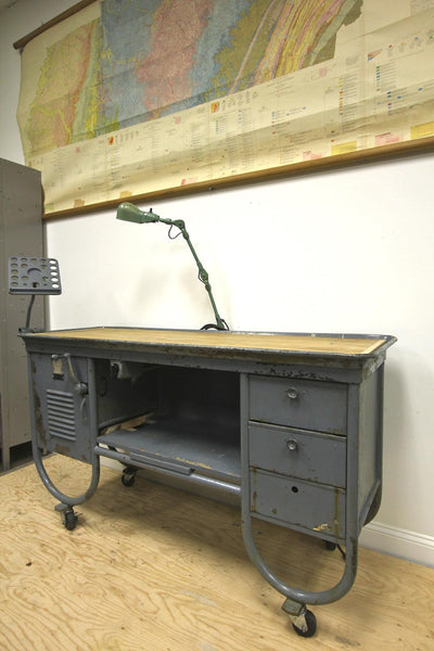 Repurposed Industrial Lathe Table
