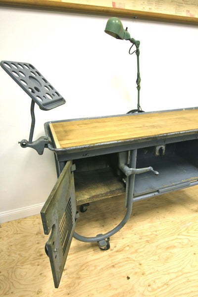 Repurposed Industrial Lathe Table