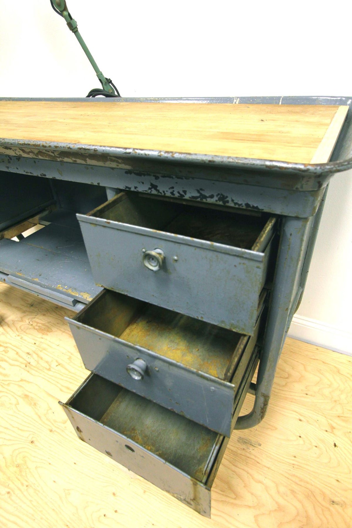 Repurposed Industrial Lathe Table