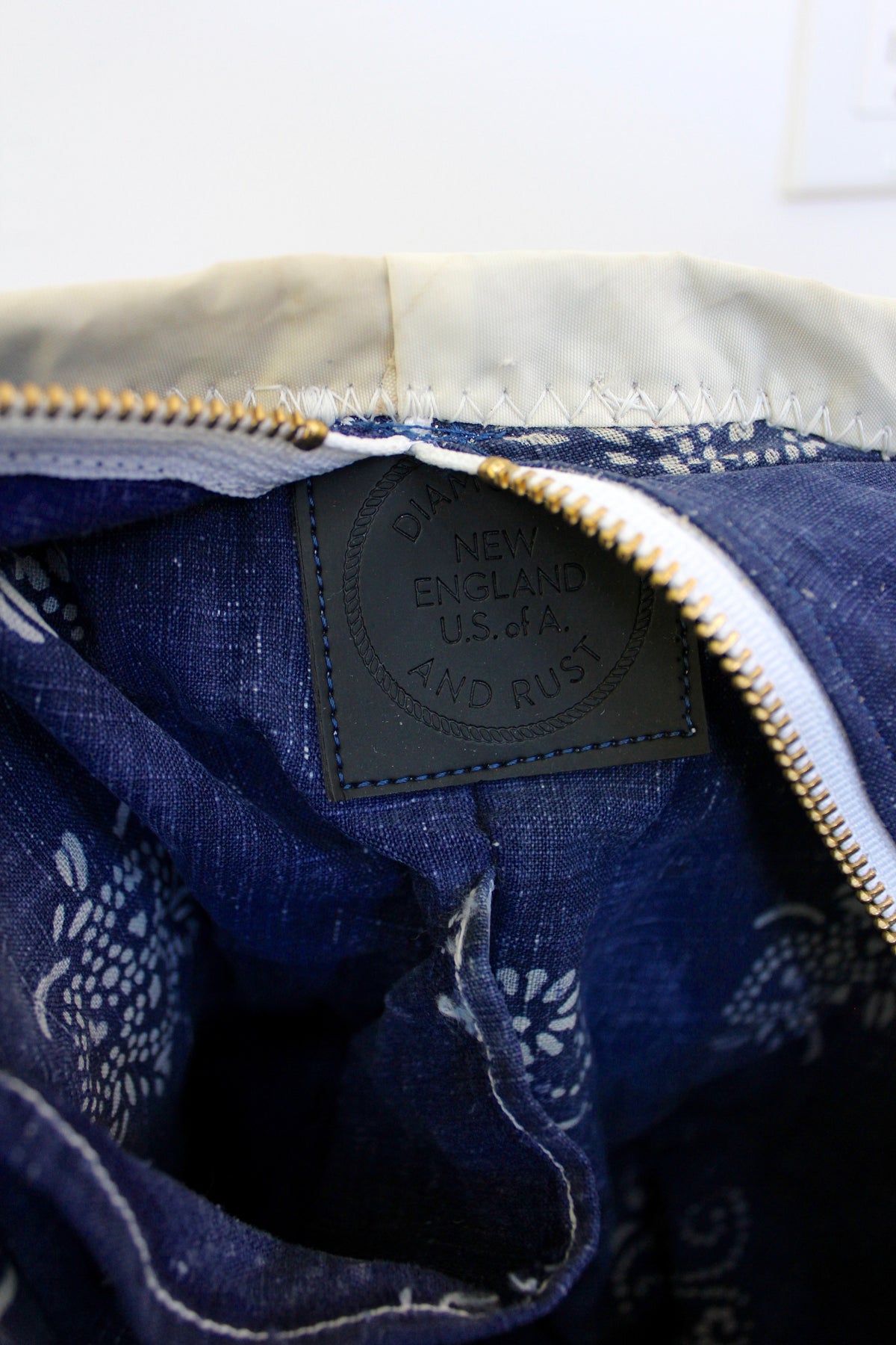 Canvas & Sail Tote Bag - Diamonds & Rust