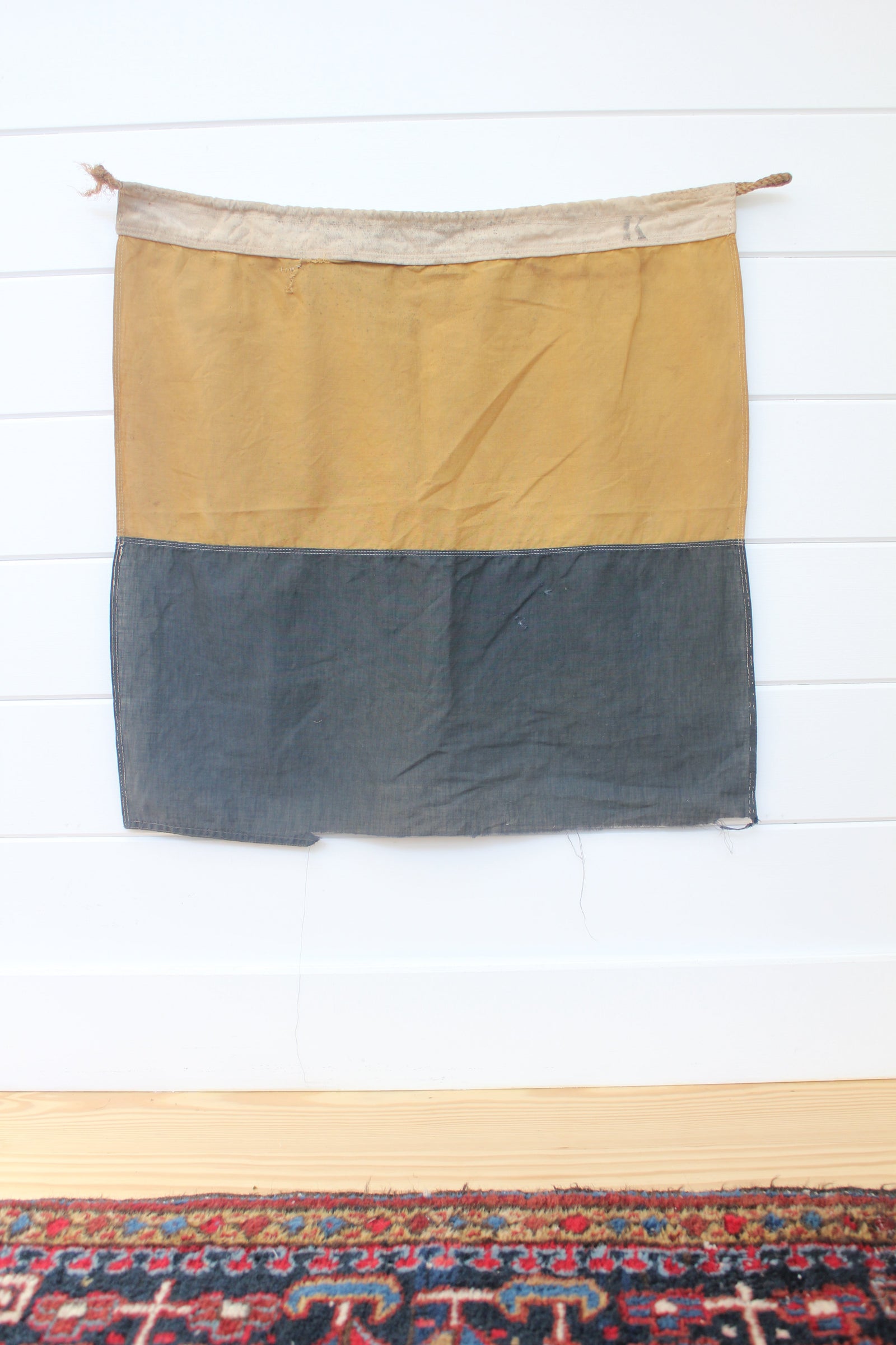 Nautical Signal Flag: K: Kilo - Diamonds & Rust 