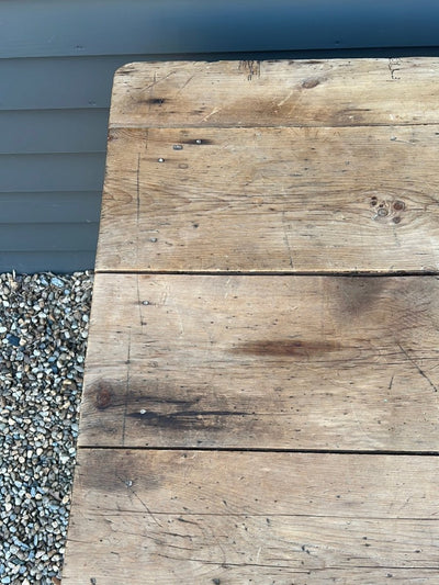Antique Wood Table - Diamonds & Rust
