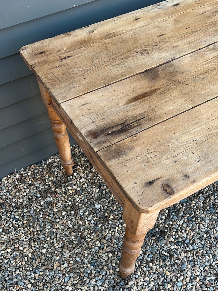 Antique Wood Table - Diamonds & Rust