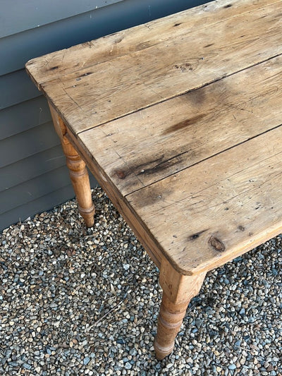 Antique Wood Table - Diamonds & Rust