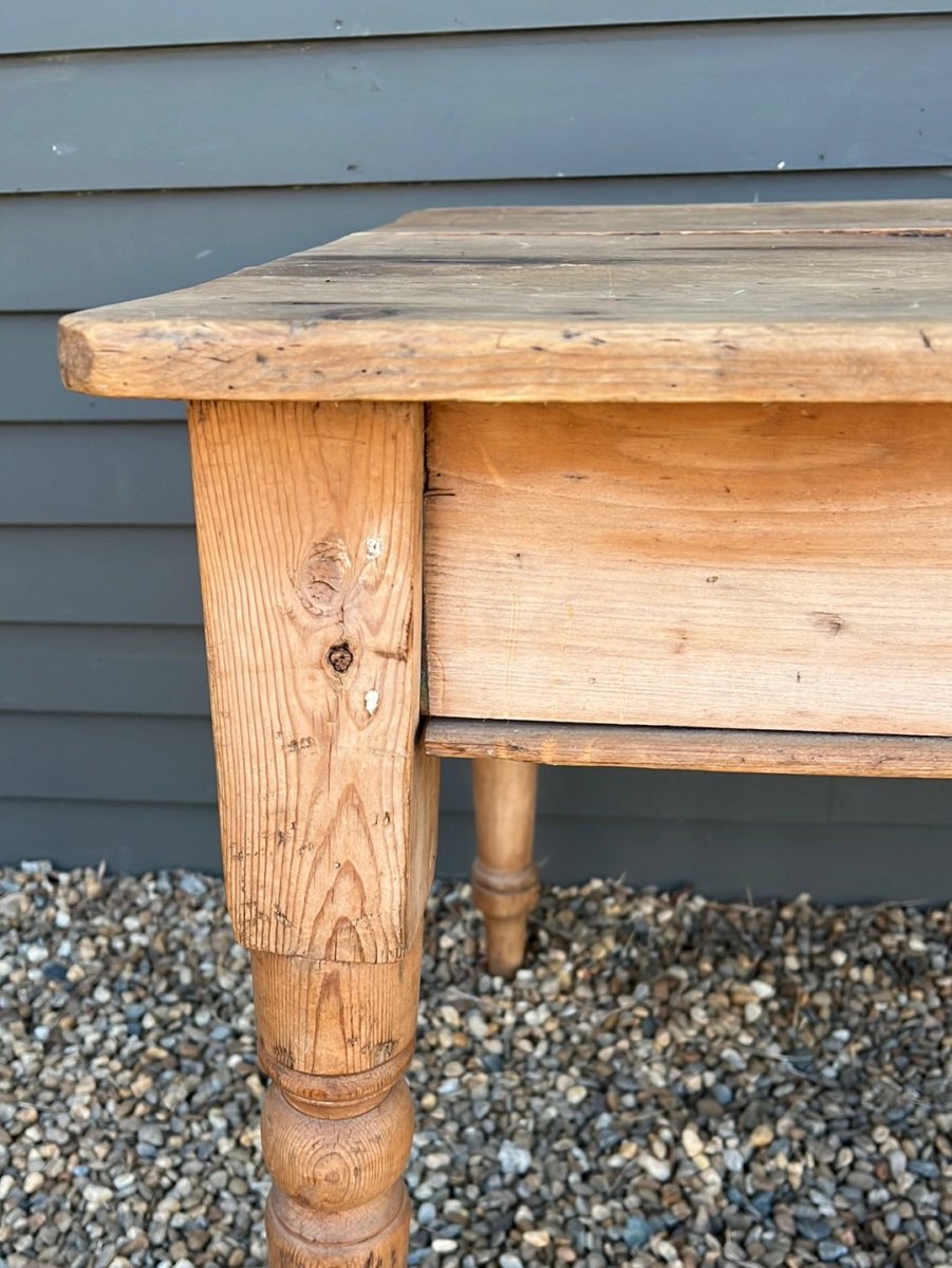 Antique Wood Table - Diamonds & Rust