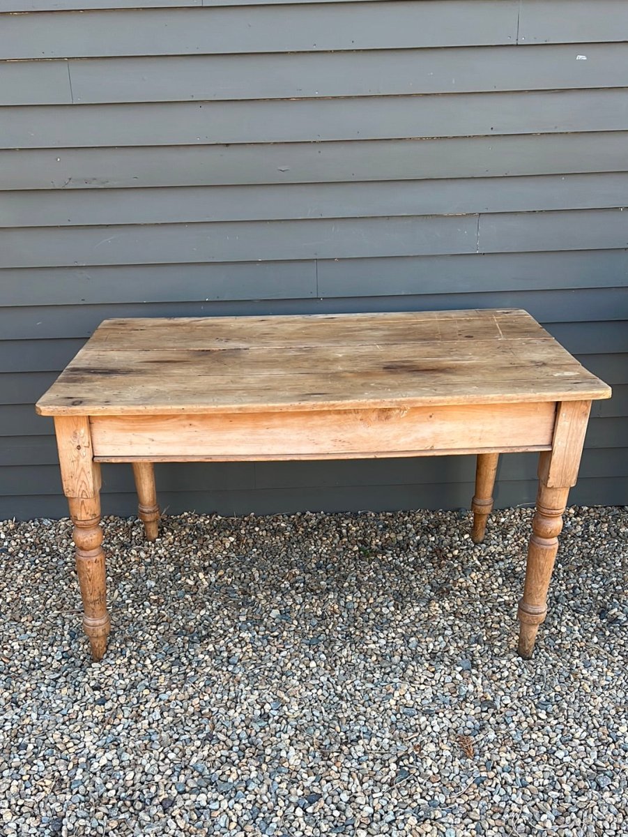 Antique Wood Table - Diamonds & Rust