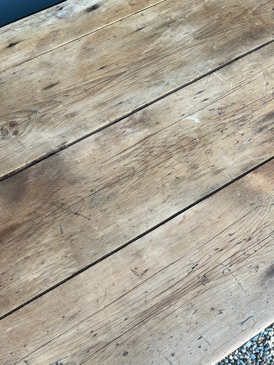 Antique Wood Table - Diamonds & Rust