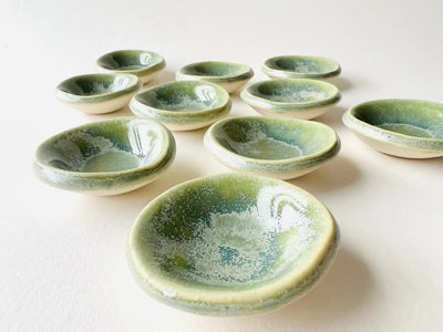Green Tea Tiny Ring Dish - Diamonds & Rust