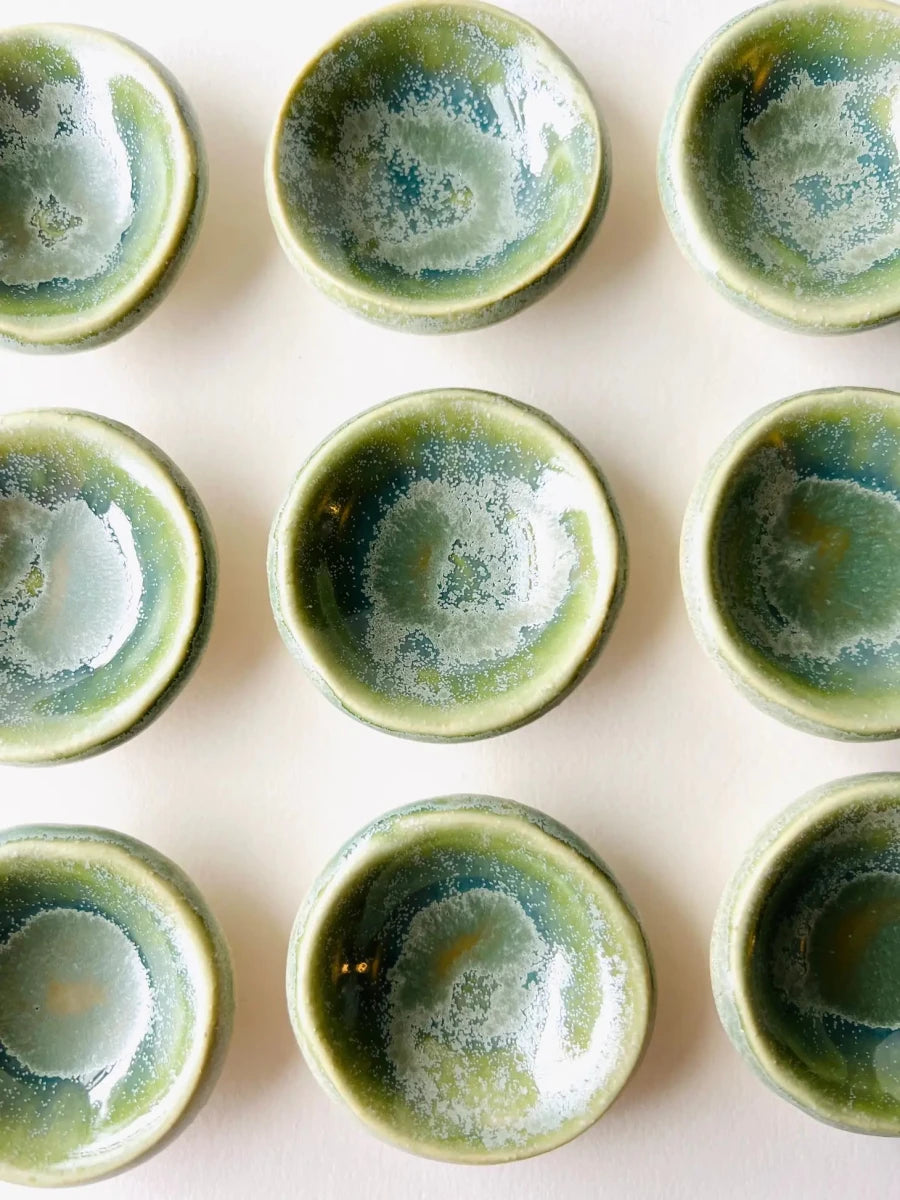 Green Tea Tiny Ring Dish - Diamonds & Rust