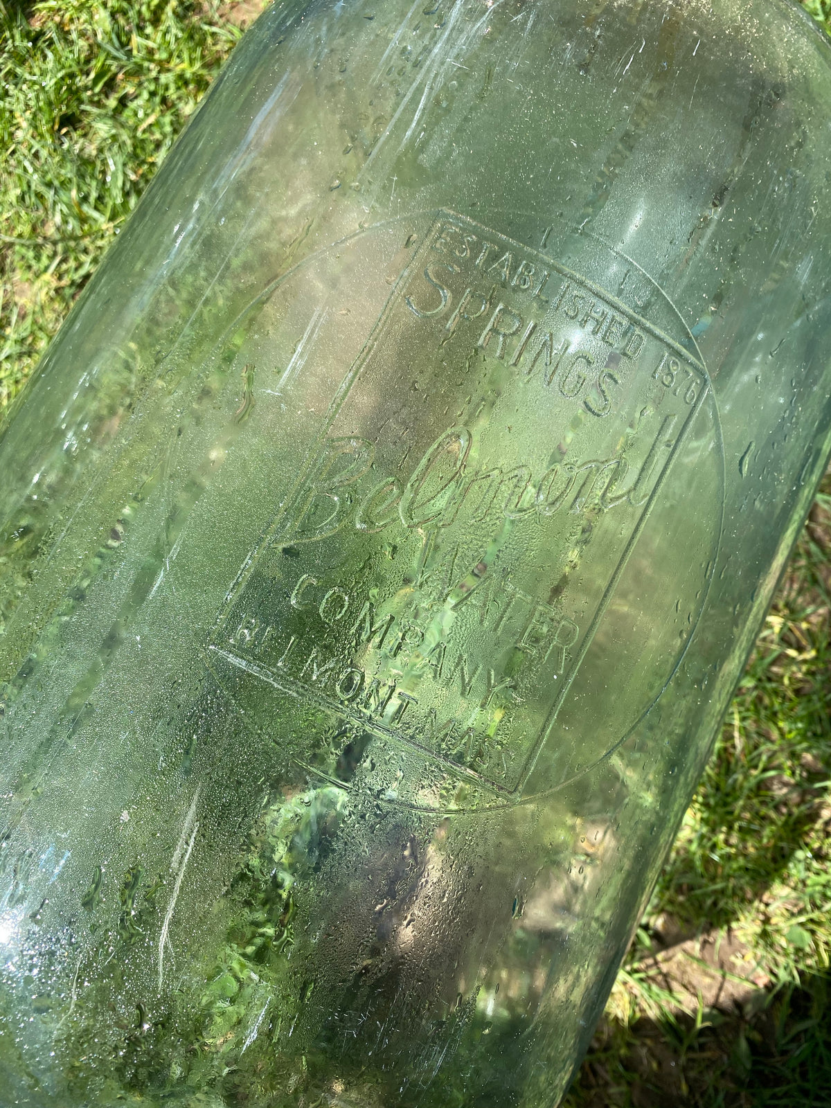 Vintage Glass Belmont Springs Bottle