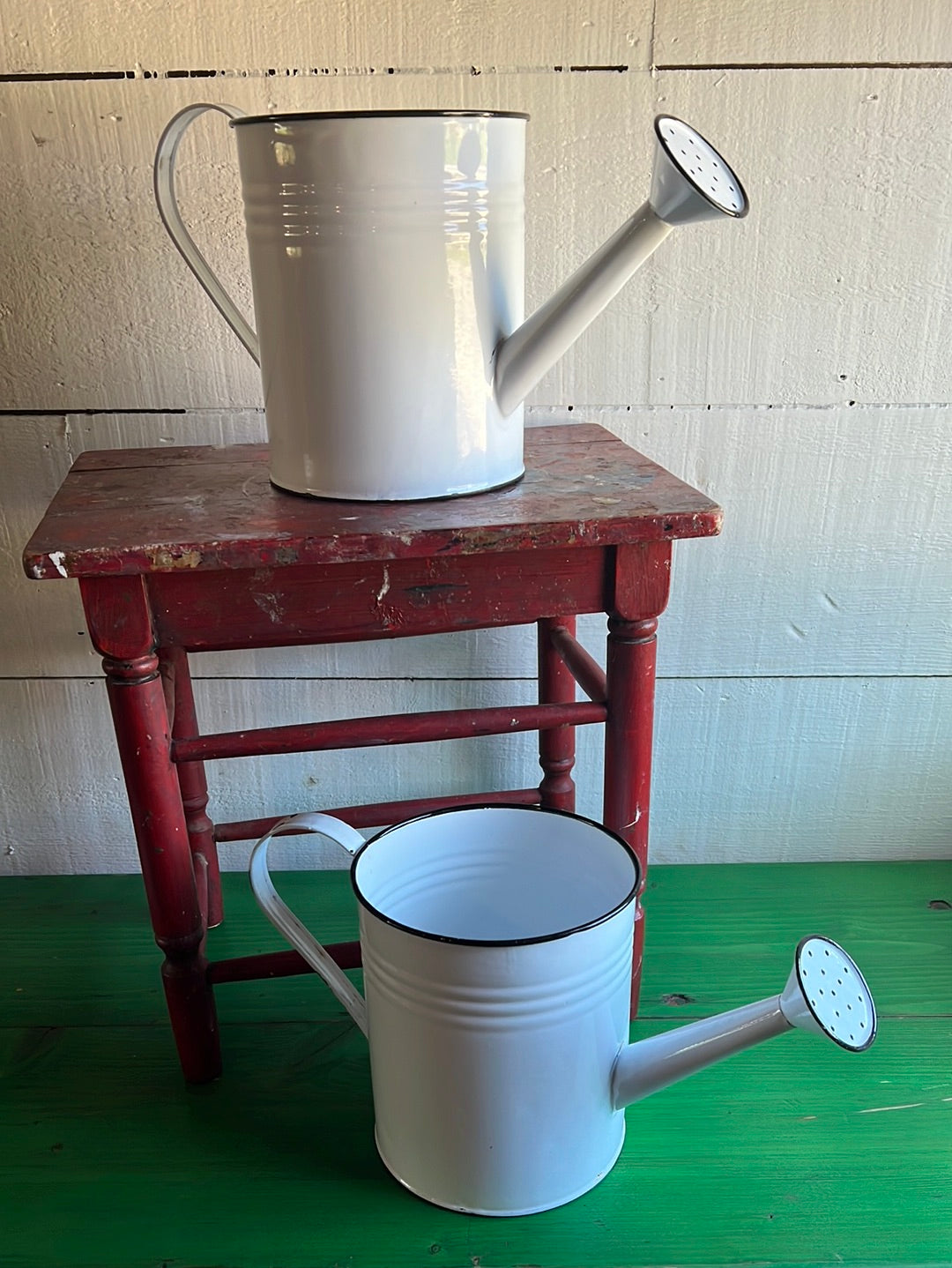 Vintage Enamel Watering Can