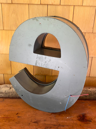 Salvaged Metal Letter - e