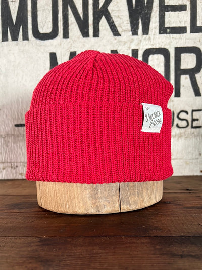 Upcycyled Cotton Watchcap - Cherry Red