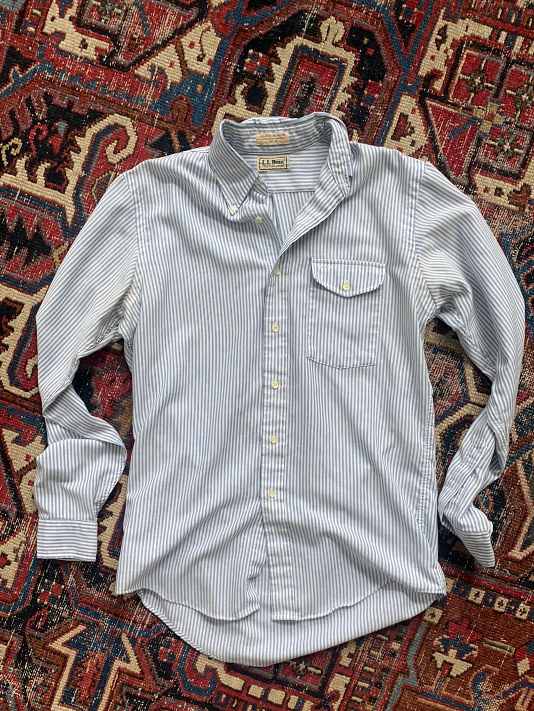 LL Bean Striped Button Down Shirt