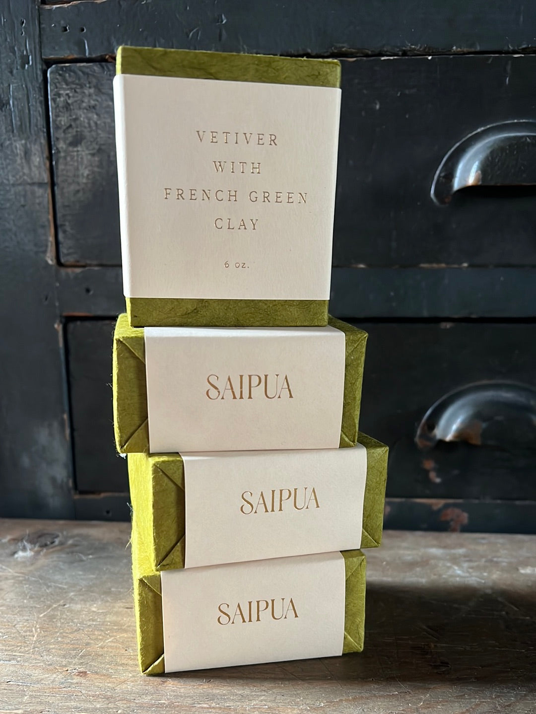 SAIPUA Vetiver with French Green Clay Soap