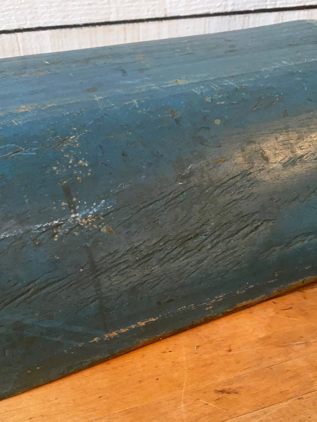 Antique Wooden Dough Bowl - Painted