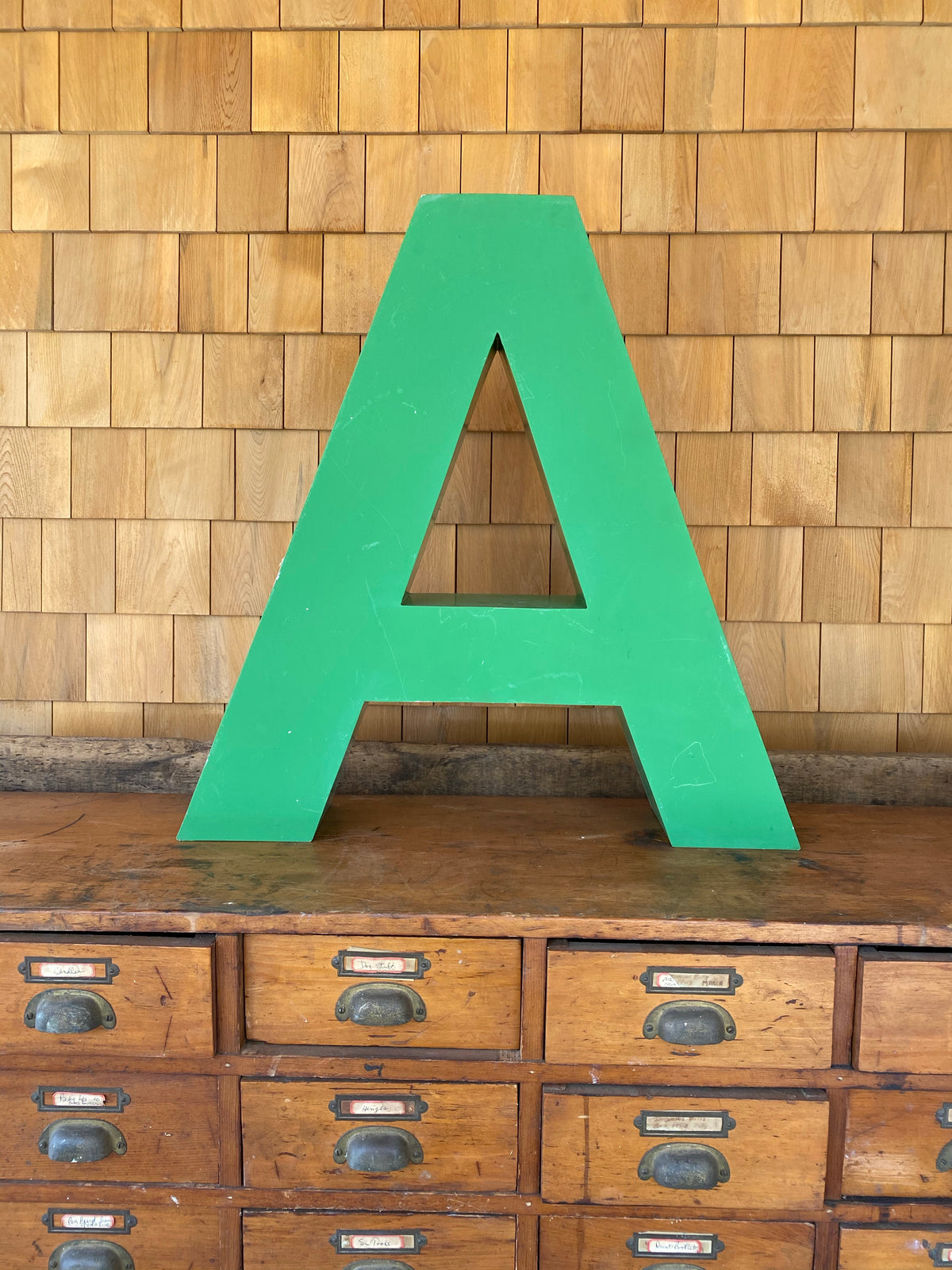 Salvaged Metal Letter A