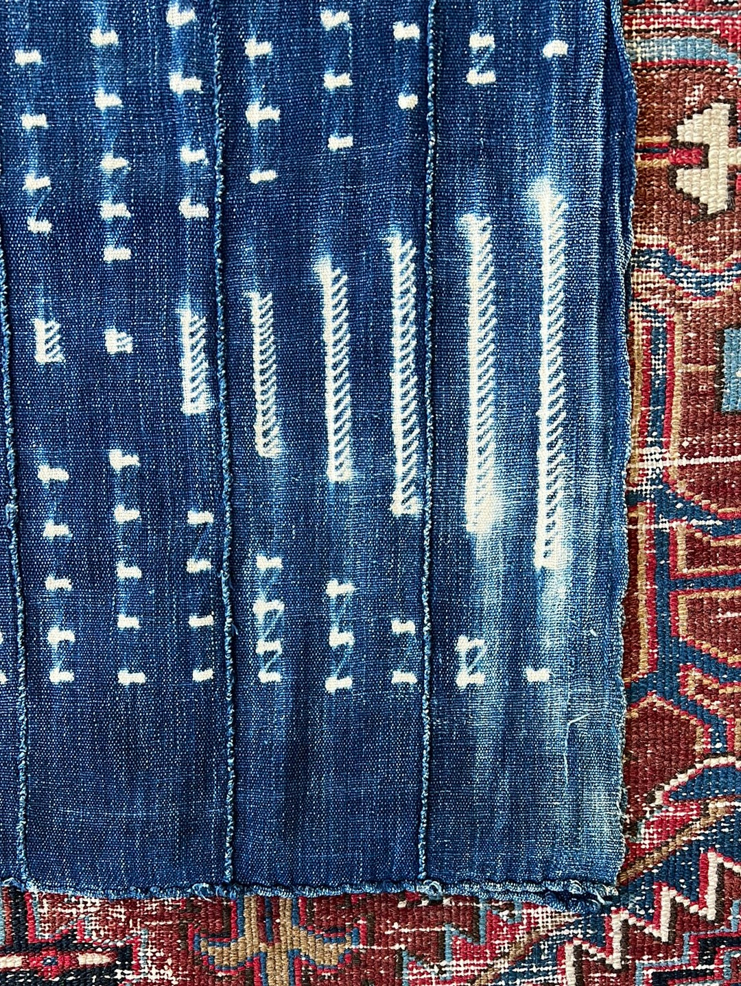 Vintage Indigo Textile - Diamond Pattern