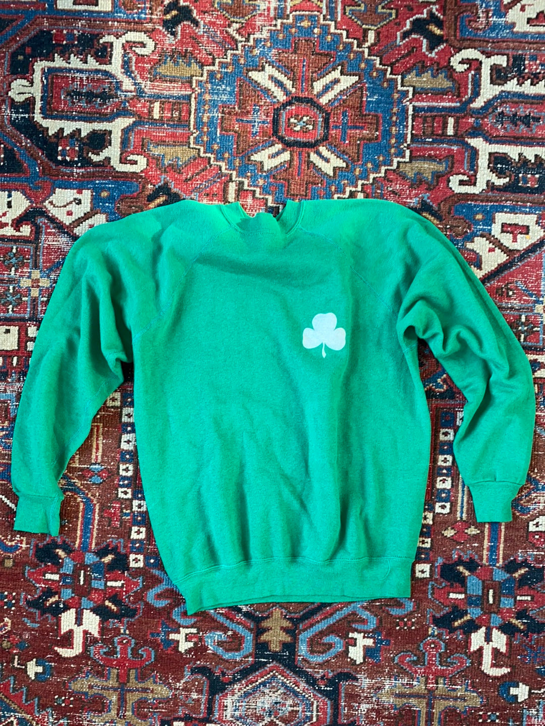 Vintage Green Shamrock Crewneck