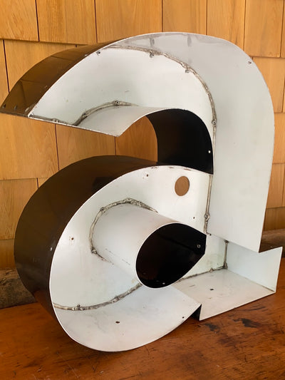 Salvaged Metal Letter - a
