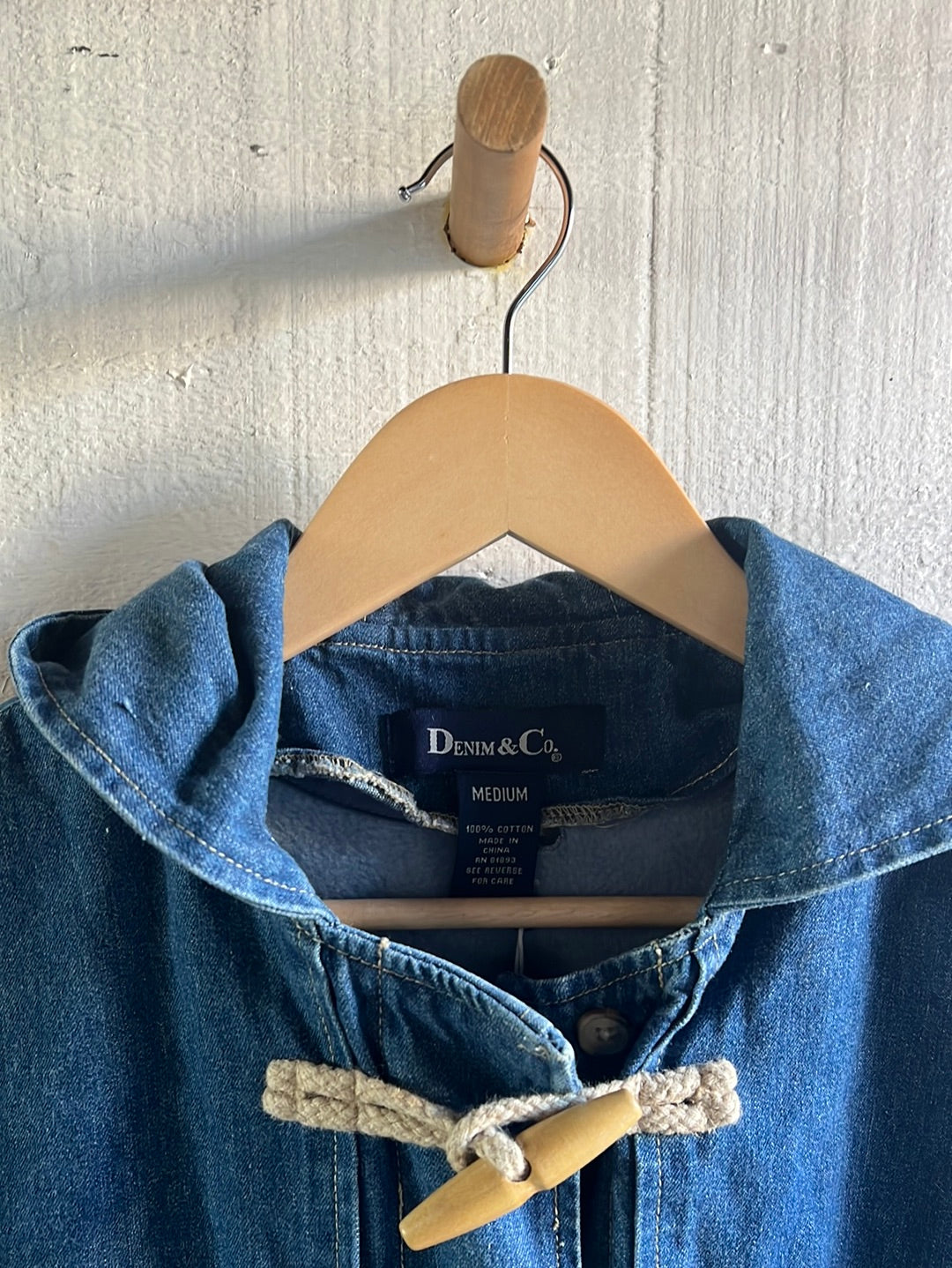 Toggle Denim Coat by Denim & Co