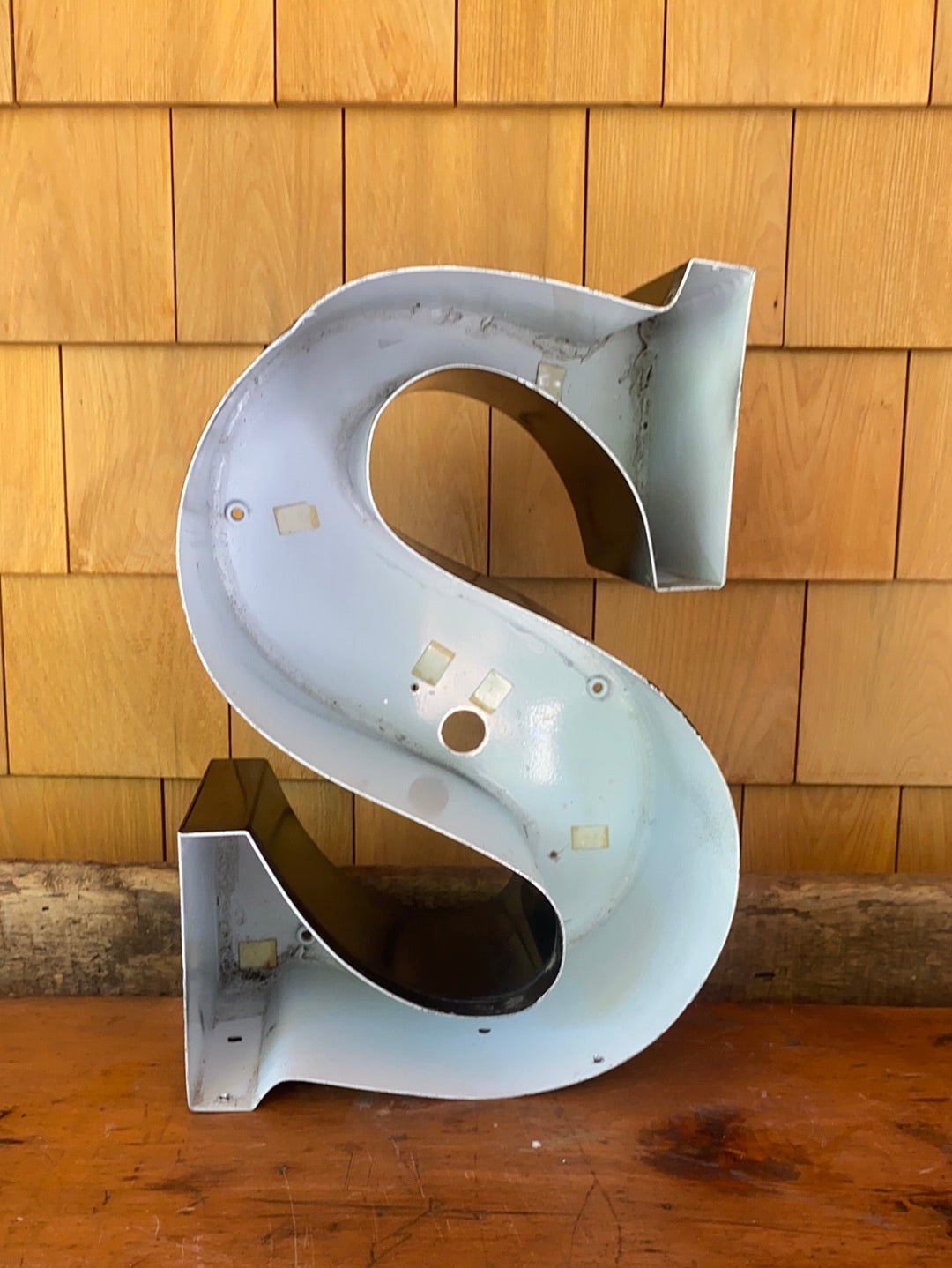 Salvaged Metal Letter - S