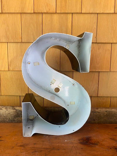Salvaged Metal Letter - S