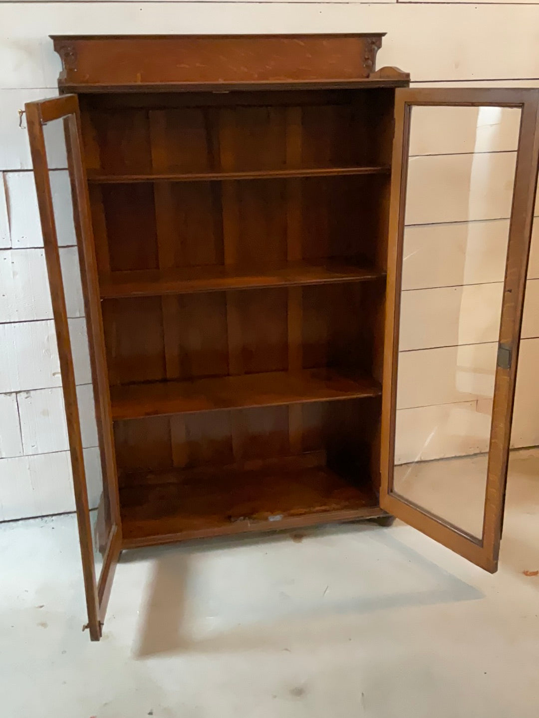 Antique Display Cabinet Glass Doors