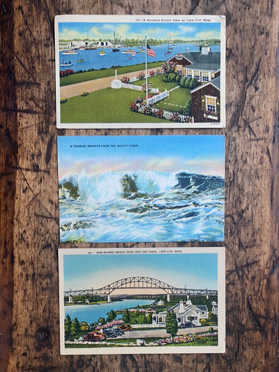 Vintage Might Ocean Waves Post Card