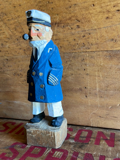 Vintage Wooden Fisherman - Navy Blue