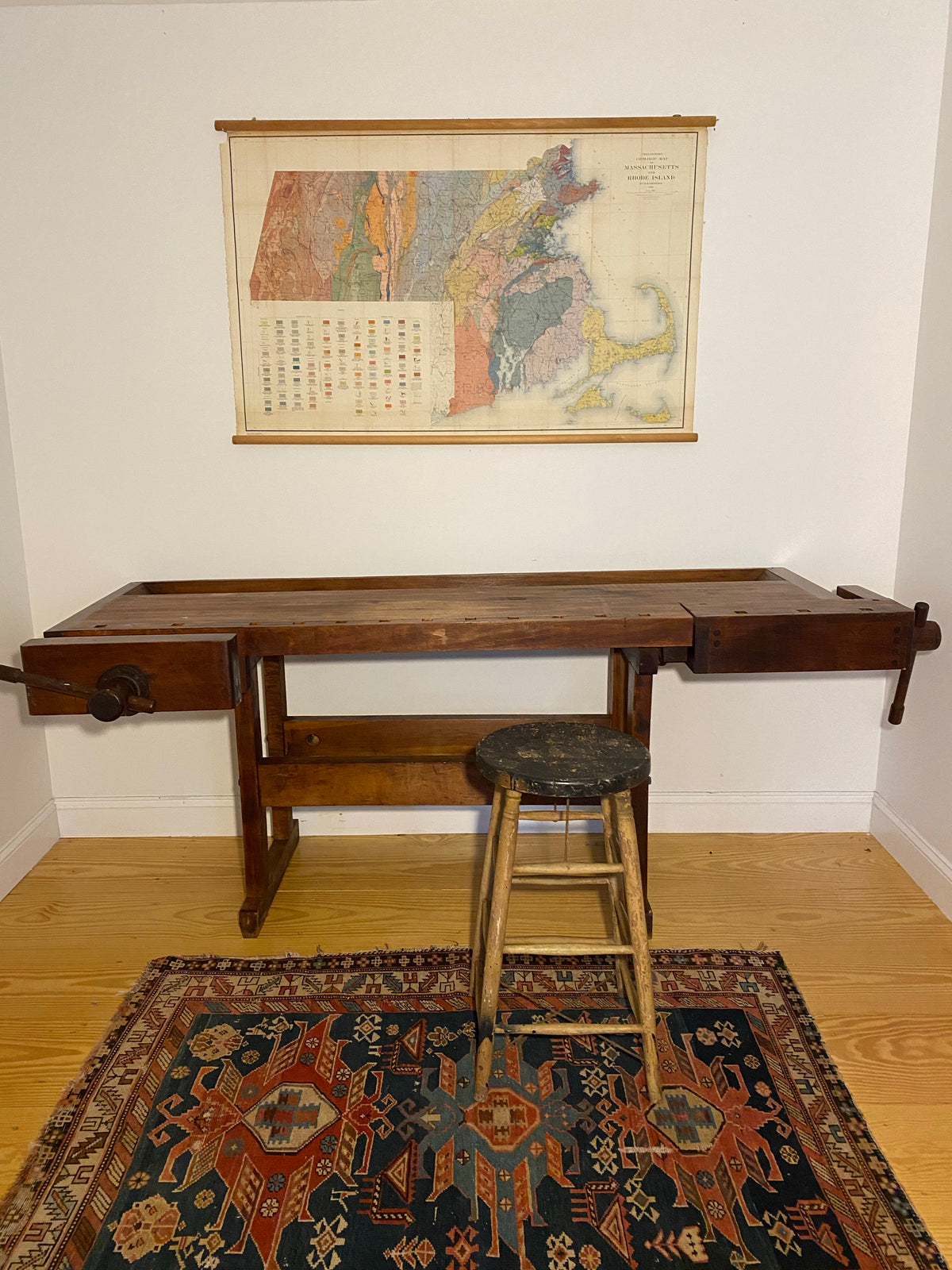 1920s Antique Wood Workbench