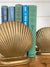 Vintage Brass Clam Bookends