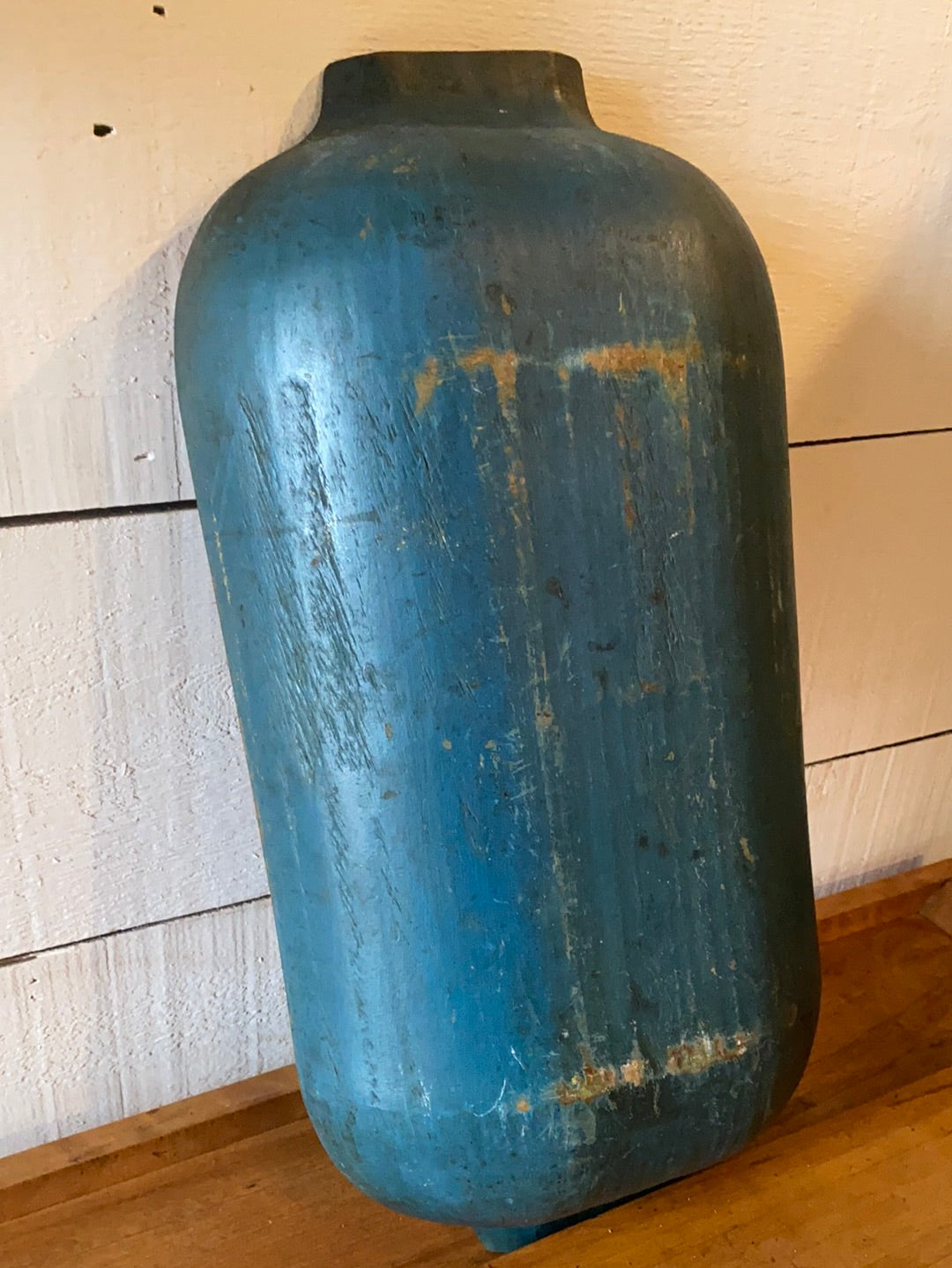 Antique Wooden Dough Bowl - Painted