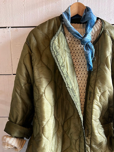 Vintage Army Quilted Liner Coat