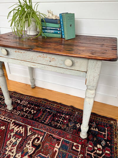 Vintage Pine Farm Table w/ Drawer